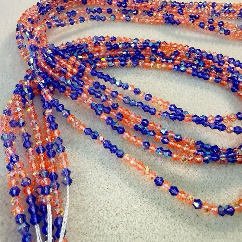 (02) 50” handmade tie on waistbeads