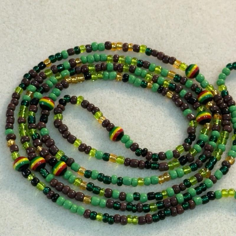 (02) 50” handmade tie on waistbeads