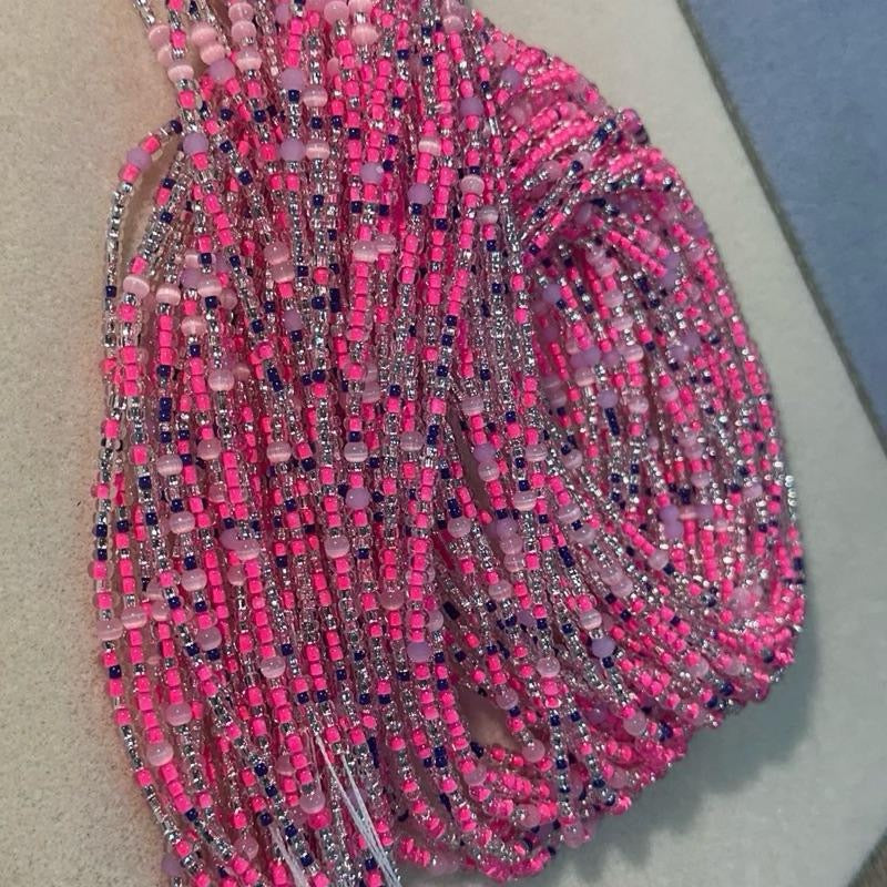 (02) 50” handmade tie on waistbeads
