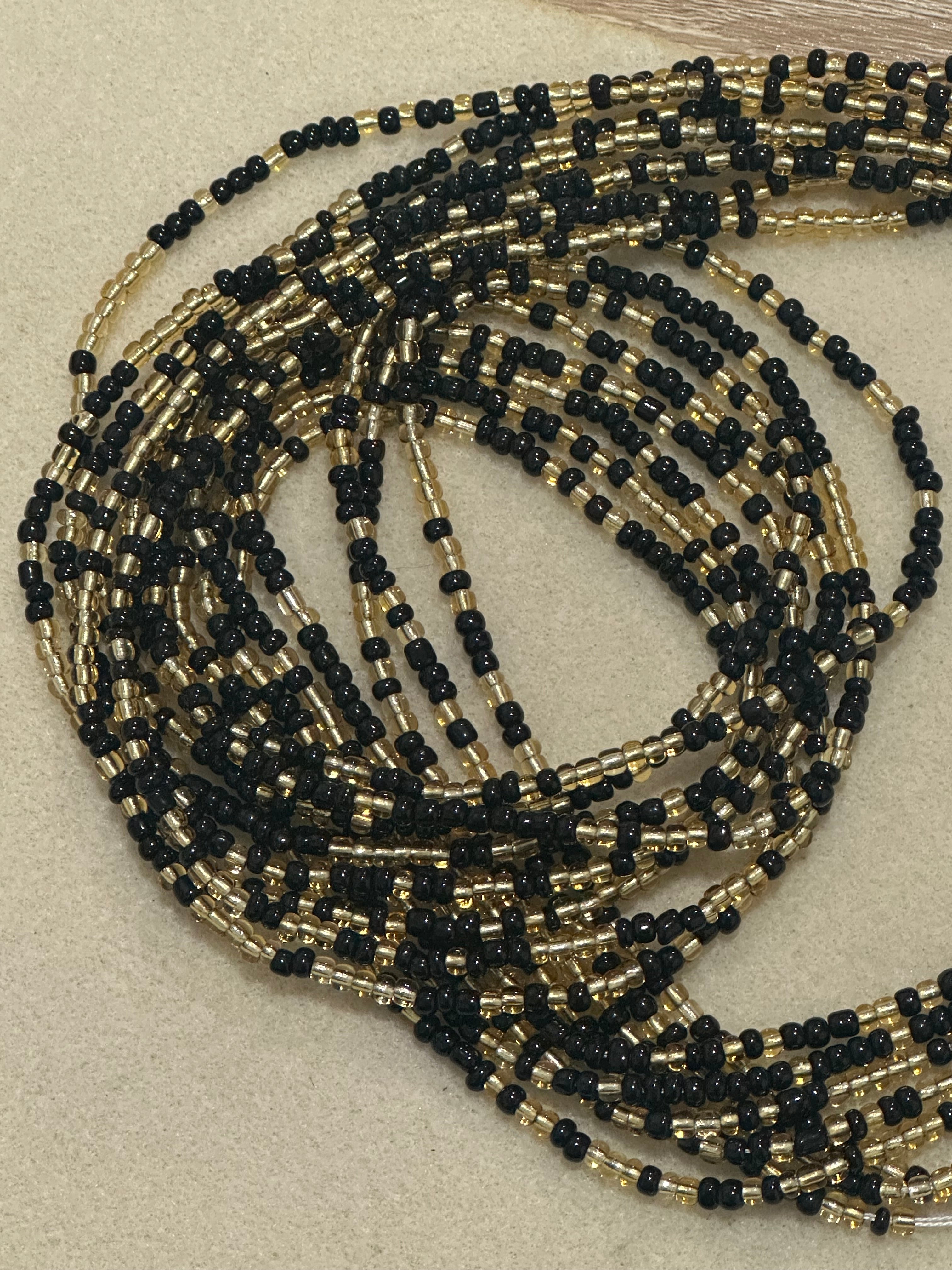 (02) 50” handmade tie on waistbeads