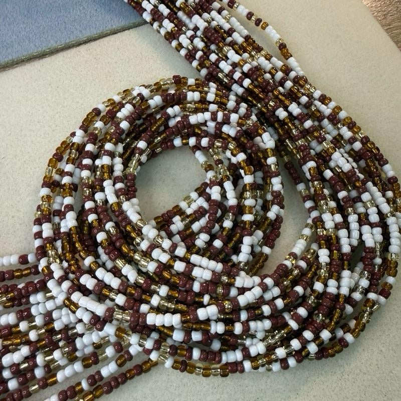 (02) 50” handmade tie on waistbeads