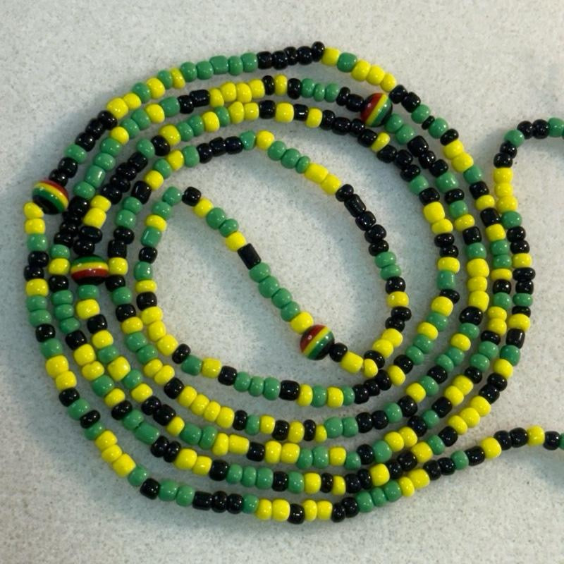 (02) 50” handmade tie on waistbeads