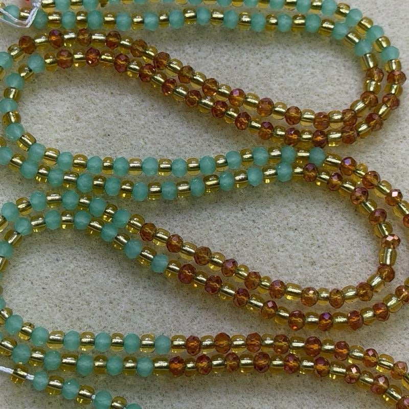(02) 50” handmade tie on waistbeads