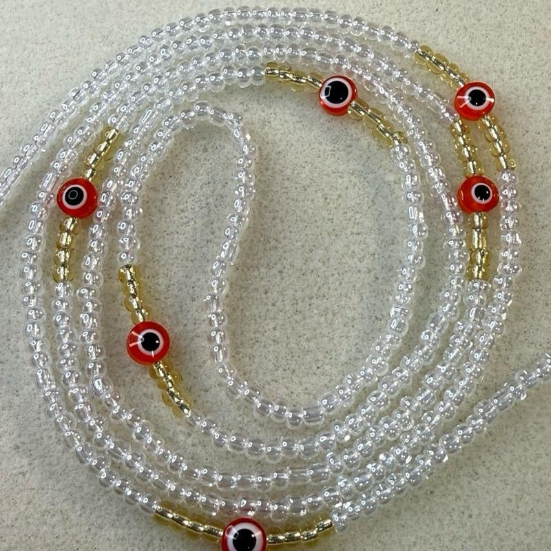 (02) 50” handmade tie on waistbeads