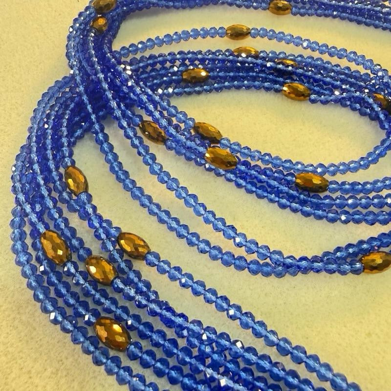 (02) 50” handmade tie on waistbeads