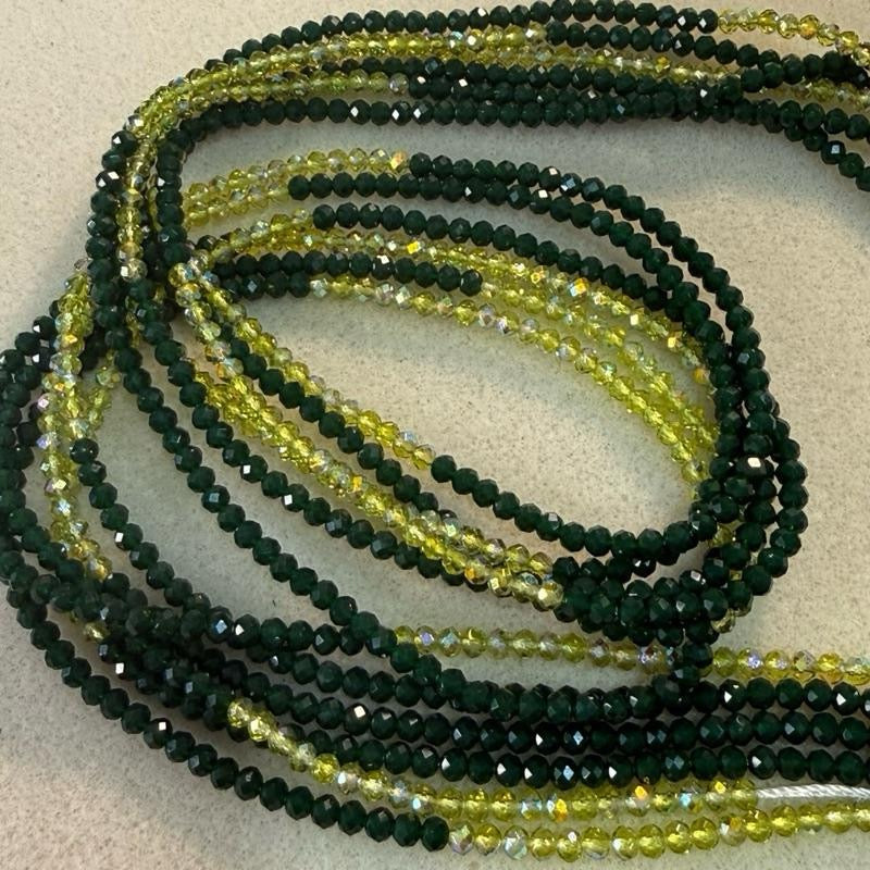 (02) 50” handmade tie on waistbeads