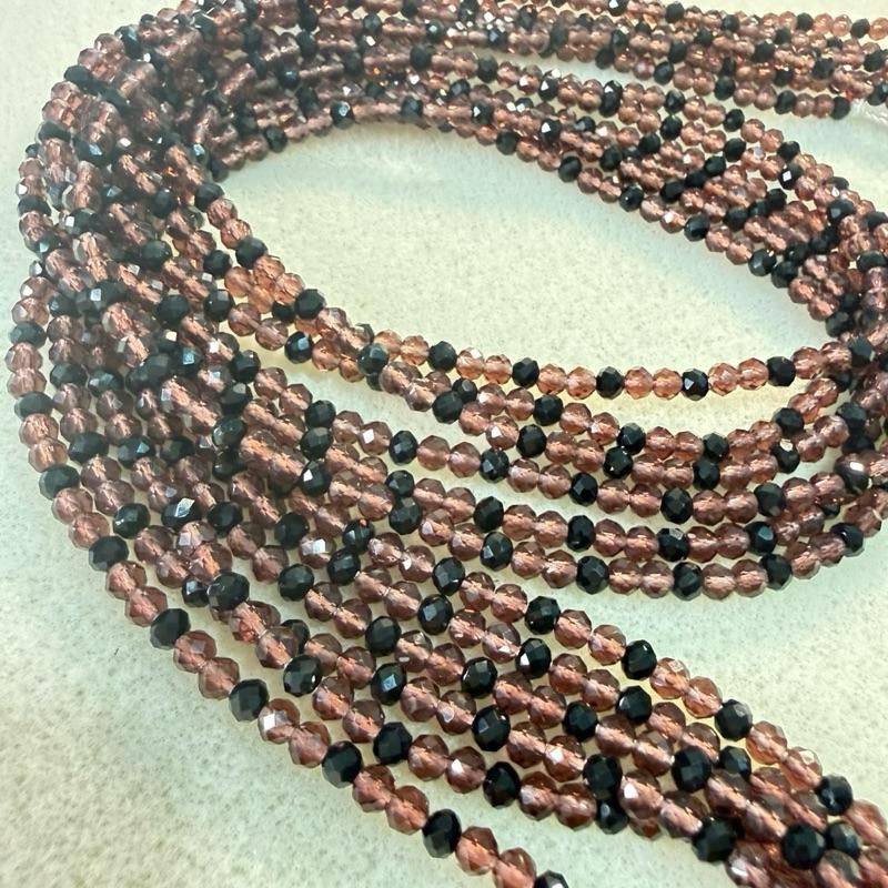 (02) 50” handmade tie on waistbeads