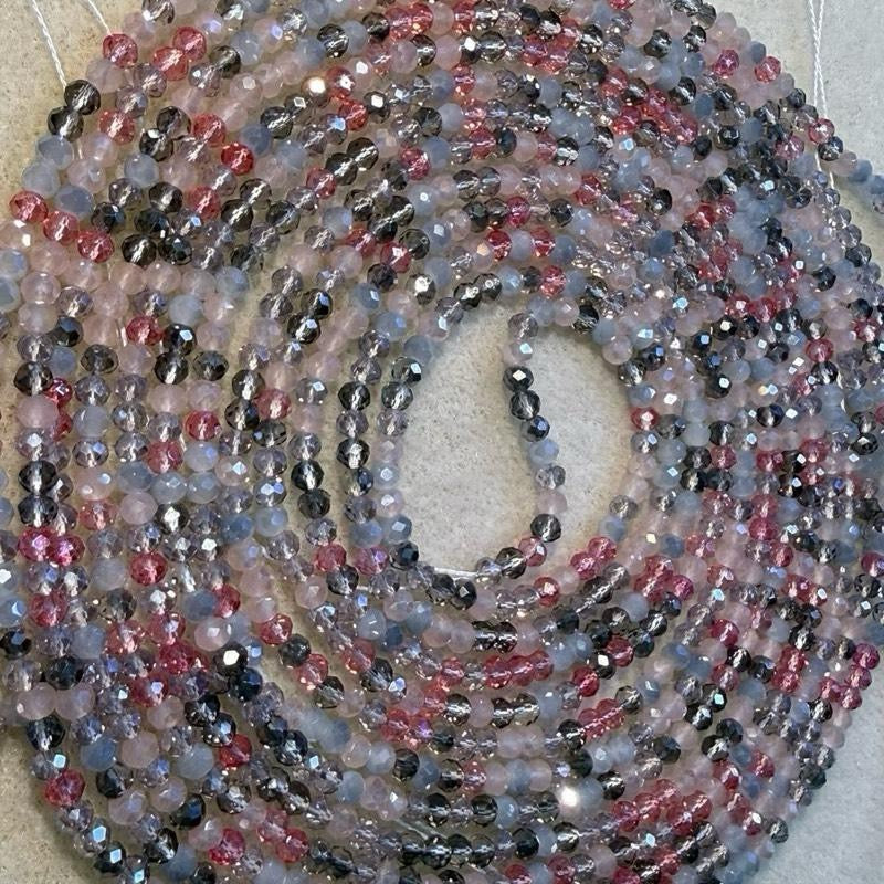 (02) 50” handmade tie on waistbeads