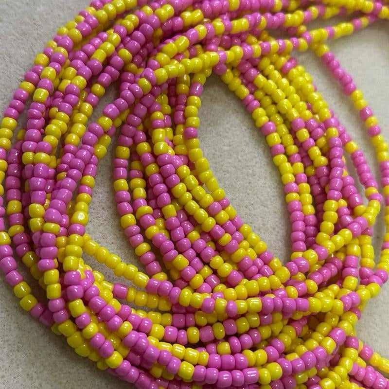 (02) 50” handmade tie on waistbeads