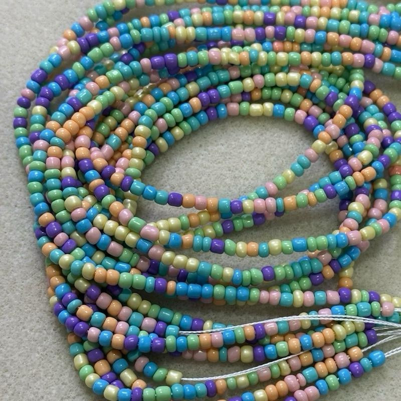 (02) 50” handmade tie on waistbeads