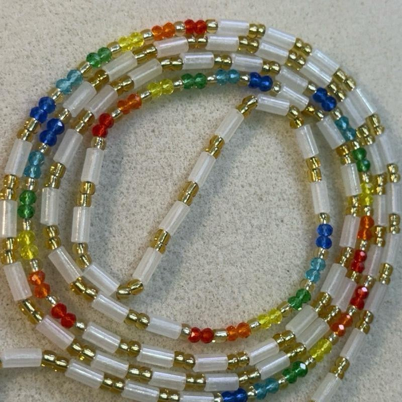 (02) 50” handmade tie on waistbeads
