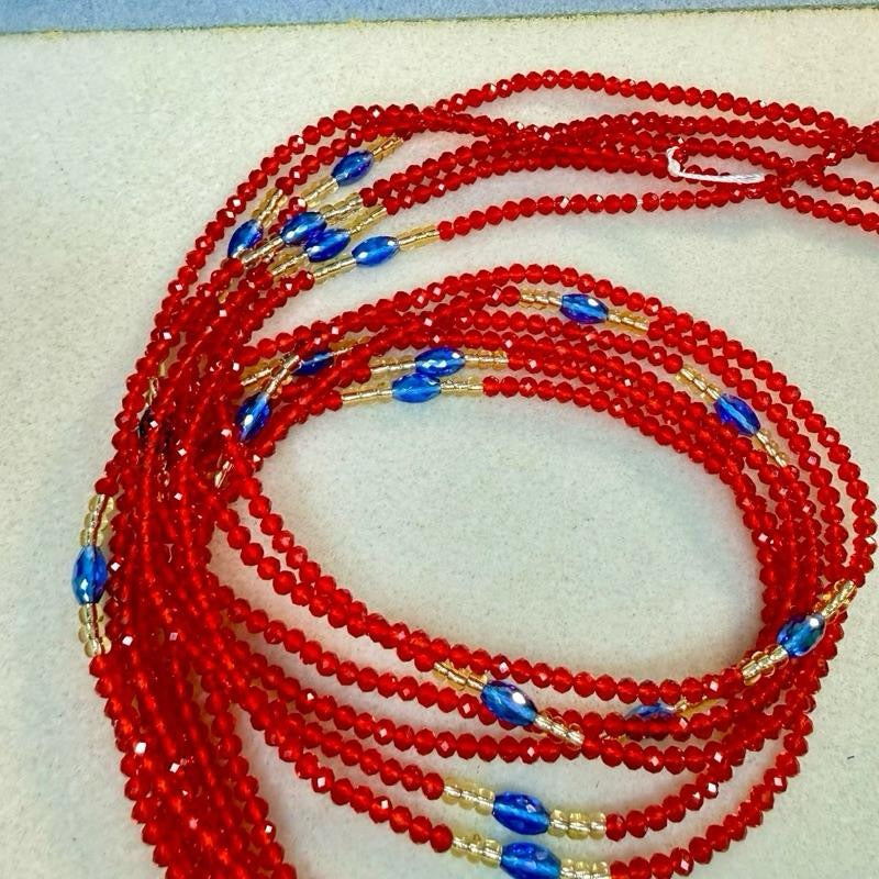 (02) 50” handmade tie on waistbeads
