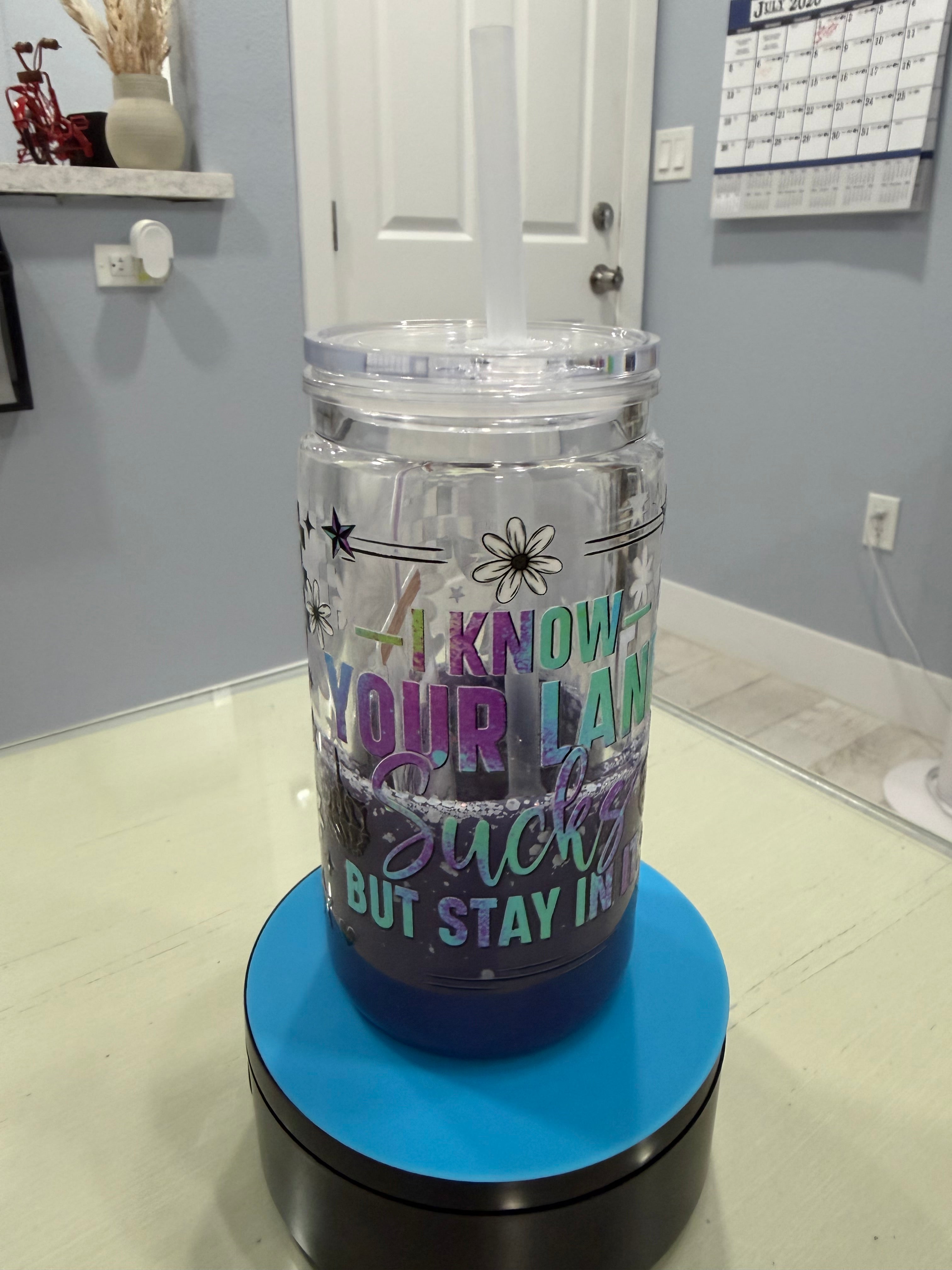 (06) Premades: lava tumblers and snow globe tumblers