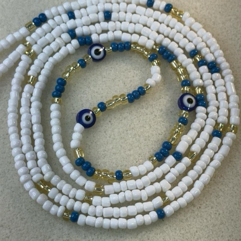 (02) 50” handmade tie on waistbeads