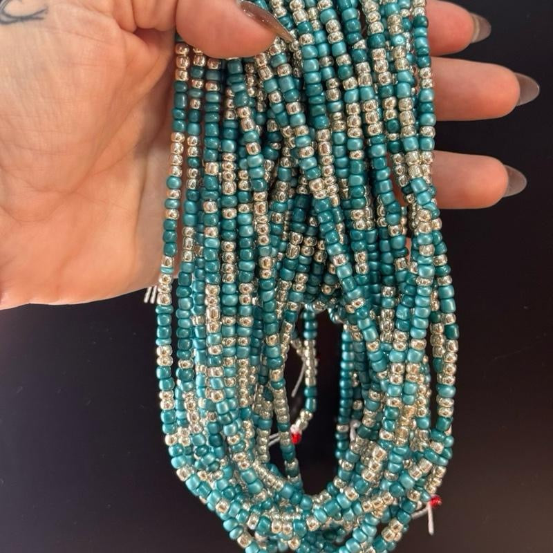 (02) 50” handmade tie on waistbeads