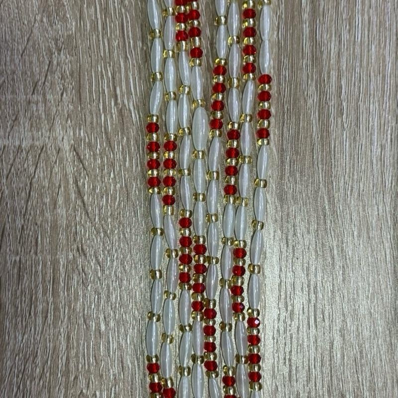 (02) 50” handmade tie on waistbeads