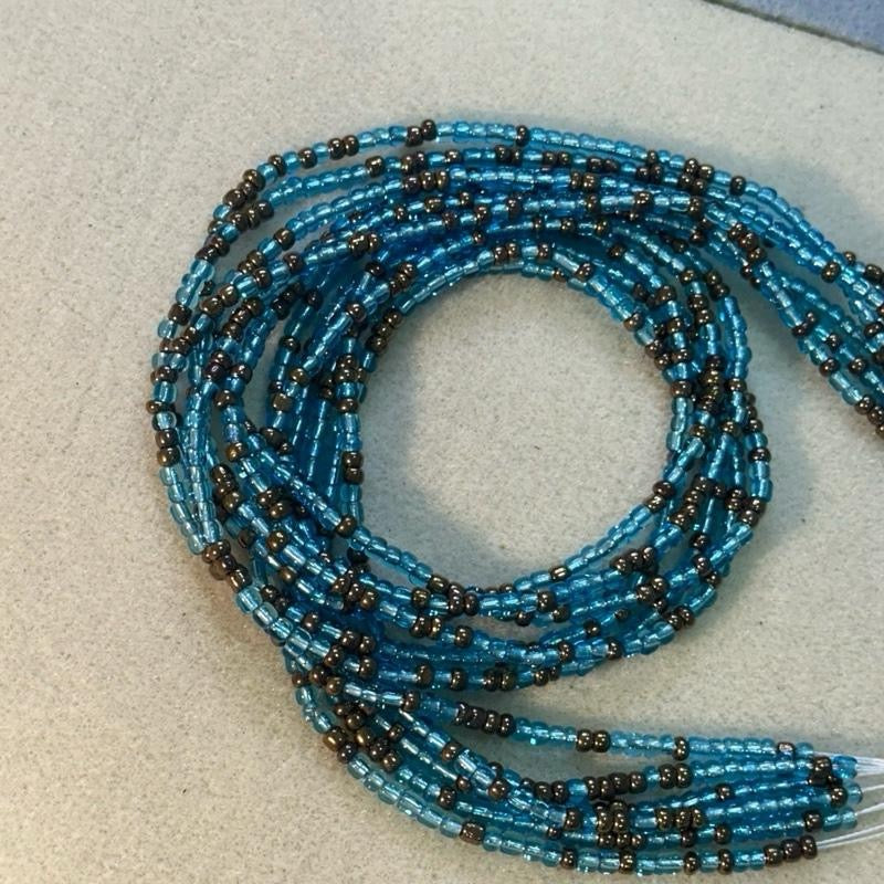 (02) 50” handmade tie on waistbeads