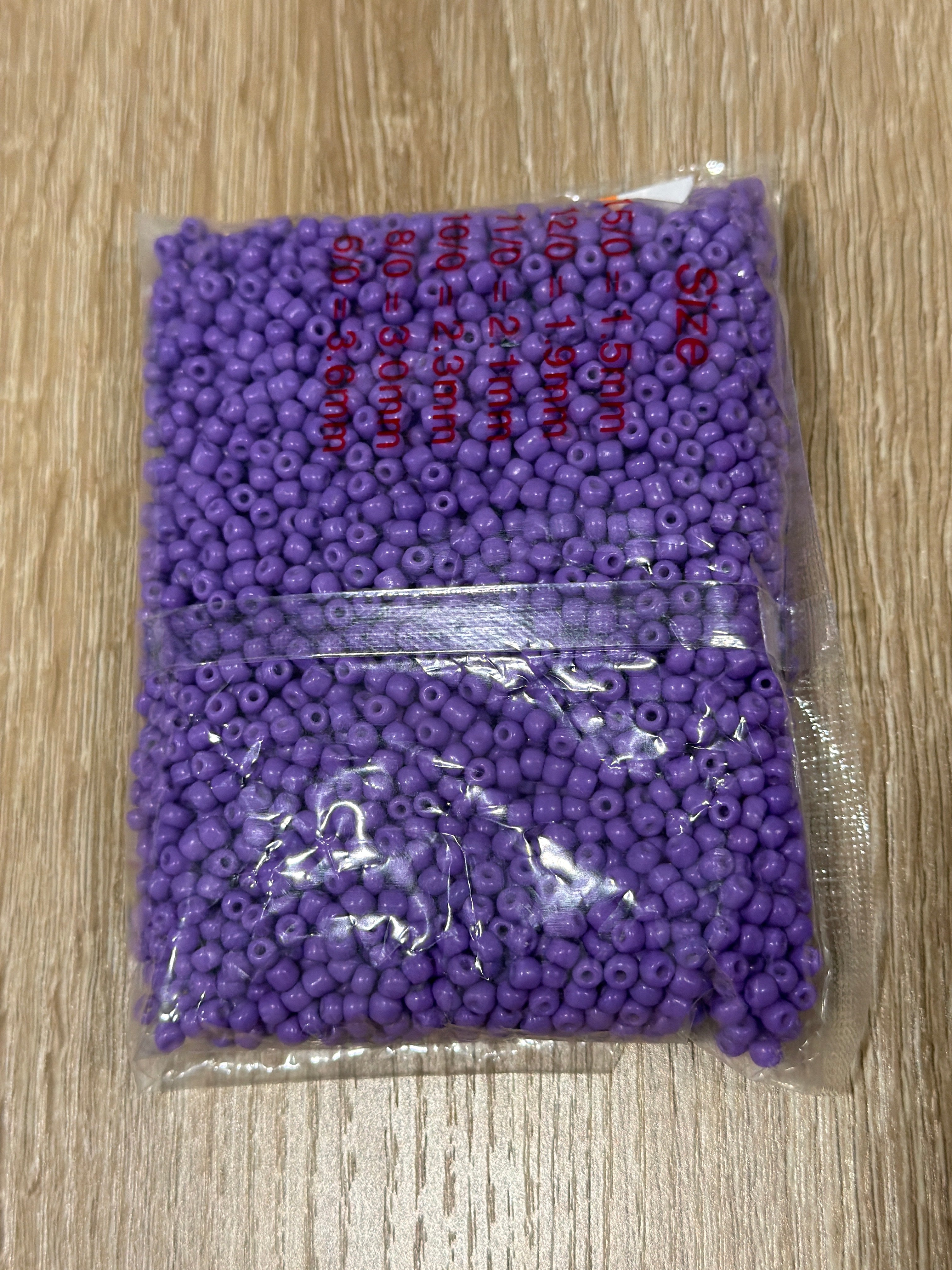 (08) 6/0 Seed Beads- 100g Bags