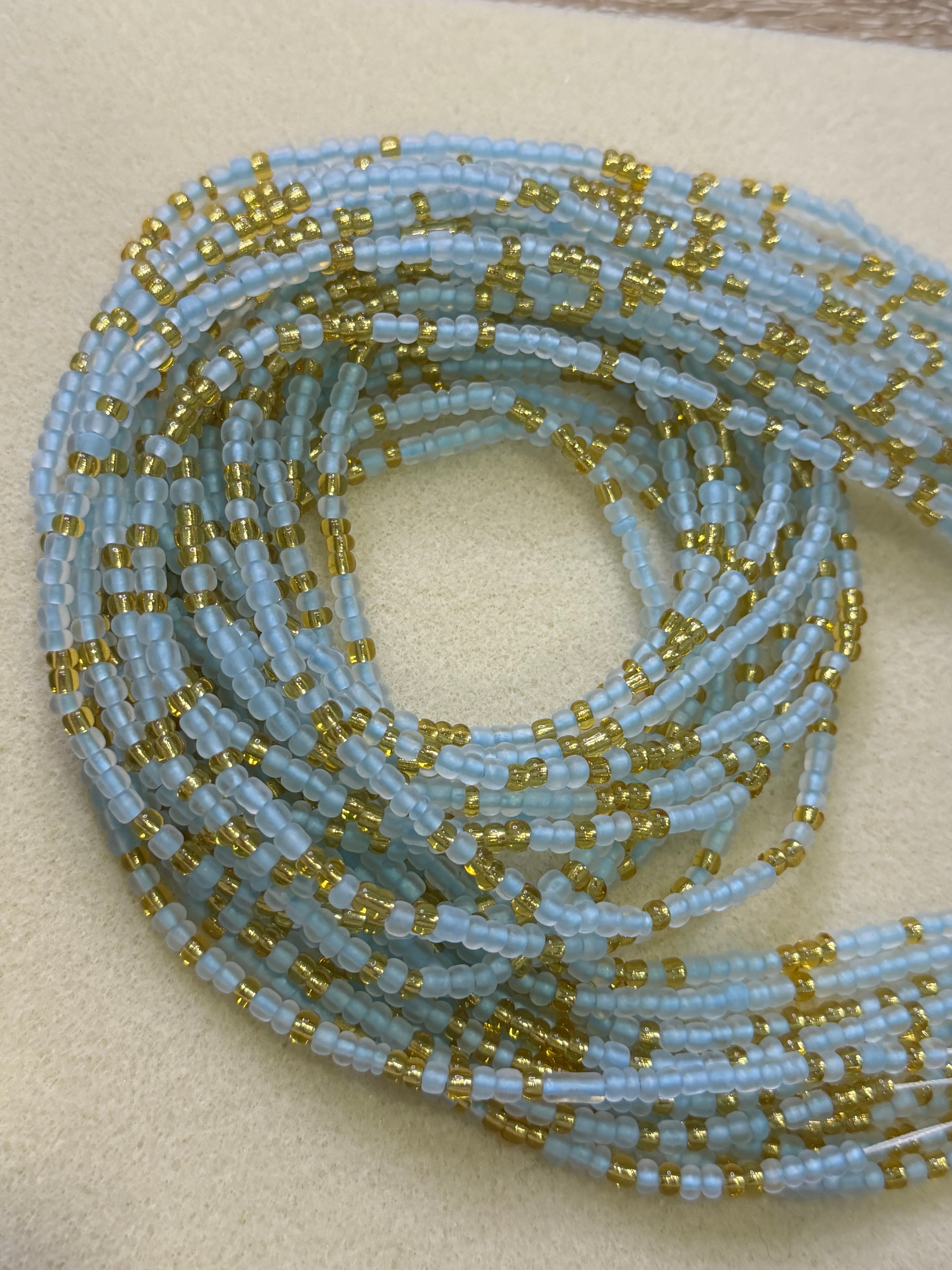(02) 50” handmade tie on waistbeads