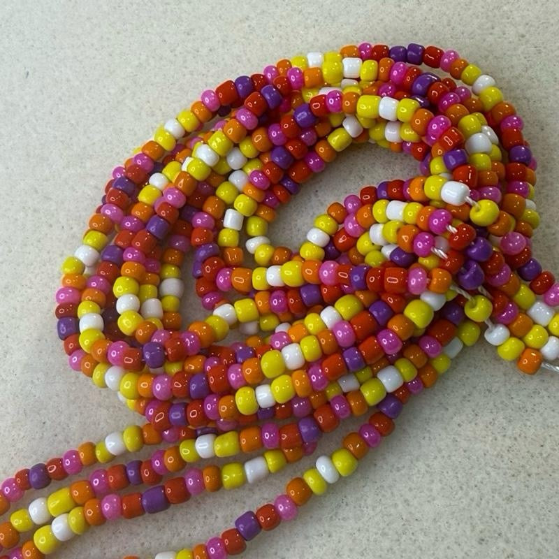 (02) 50” handmade tie on waistbeads