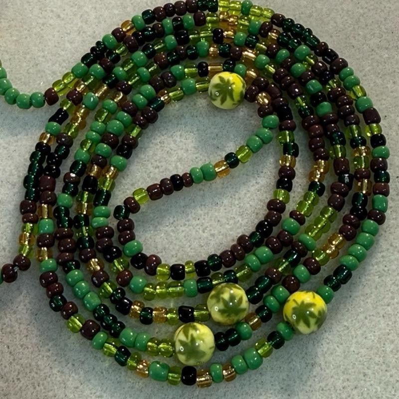 (02) 50” handmade tie on waistbeads