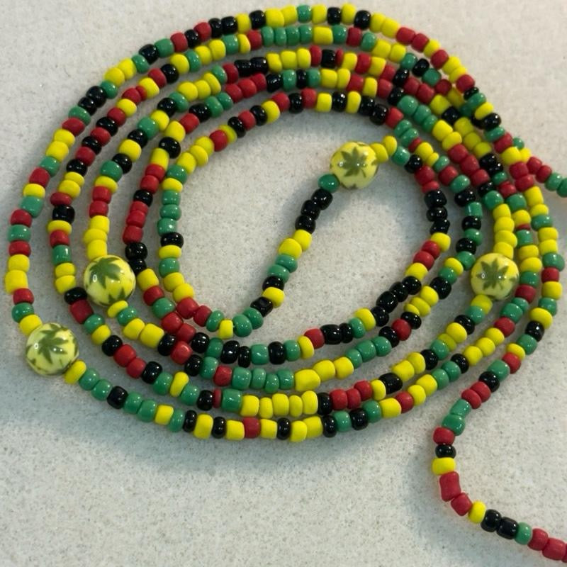 (02) 50” handmade tie on waistbeads