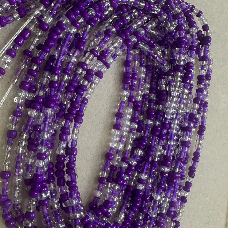 (02) 50” handmade tie on waistbeads